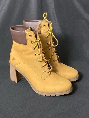 Timberland High Heel Lace Up Ankle Boots Size 8